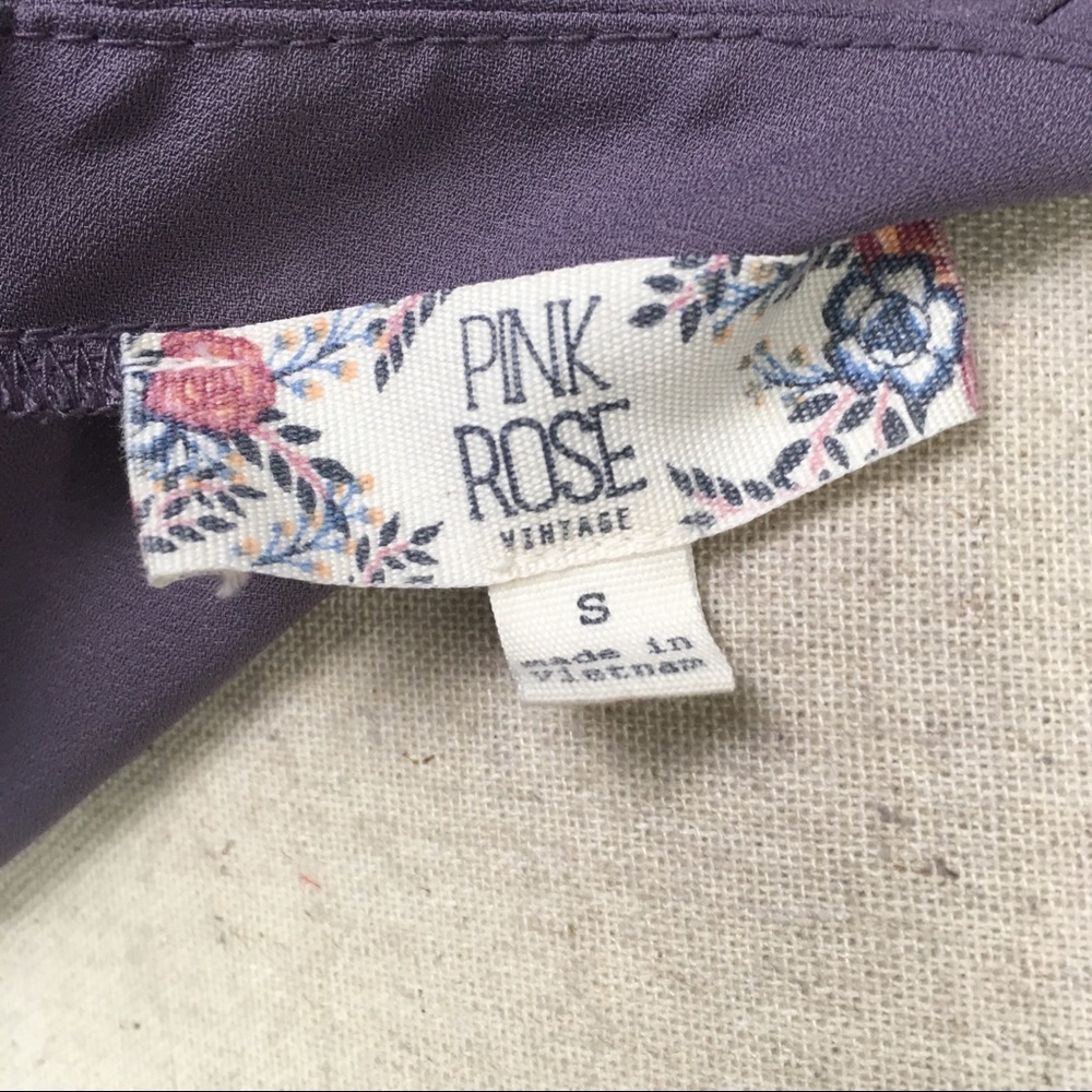 Pink Rose Knot Tee W/ zipper back Size S - Picture 6 of 6